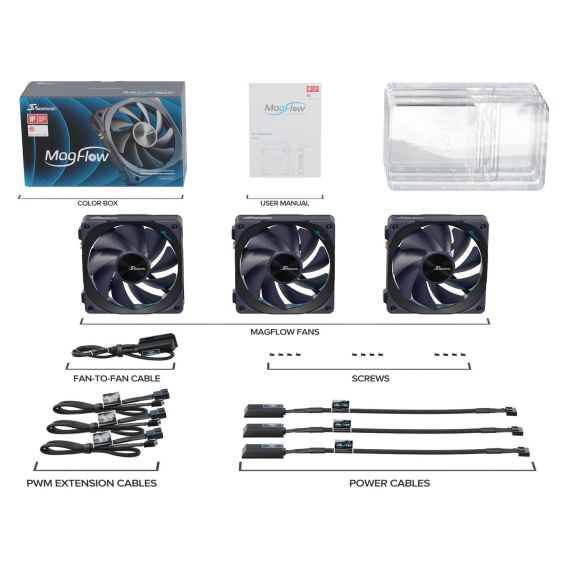 Seasonic MagFlow 3-Fan Kit / Fan / 12 cm / 2000 RPM / | MAGFLOW-3