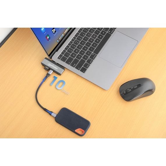 Manhattan 4-in-1 / Docking station / for laptop / USB-C  | 190404