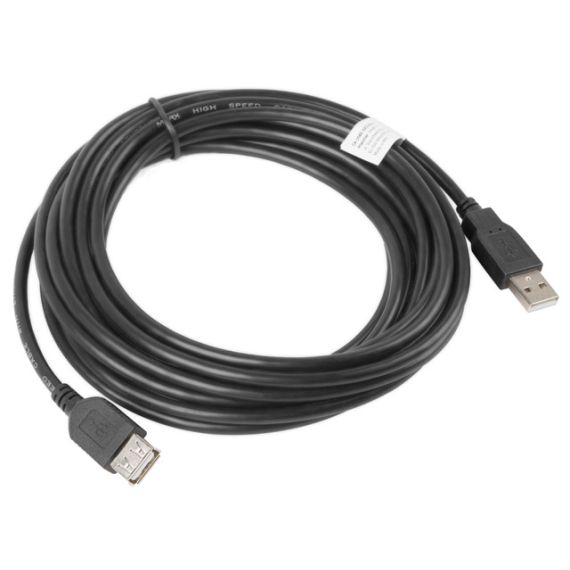 Lanberg CA-USBE-10CC-0050-BK / 5 m / USB A / USB A / USB 2.0 / 0.