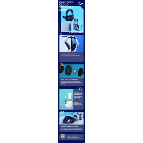 HyperX Cloud Stinger 2 Core / Headset / full size / wir | 6H9B5AA