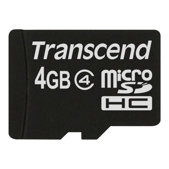 Transcend / Flash memory card / 4 GB / Class 4 / micr | TS4GUSDC4