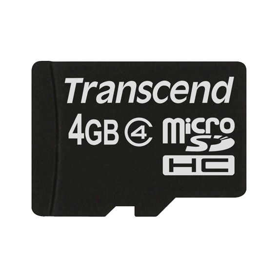 Transcend / Flash memory card / 4 GB / Class 4 / micr | TS4GUSDC4