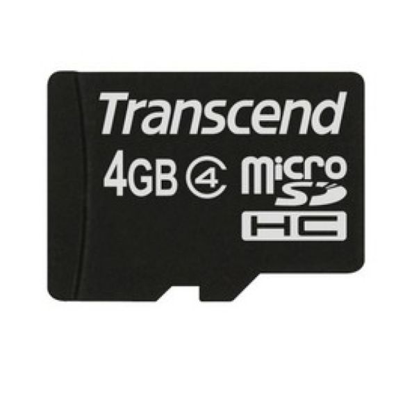 Transcend / Flash memory card / 4 GB / Class 4 / micr | TS4GUSDC4