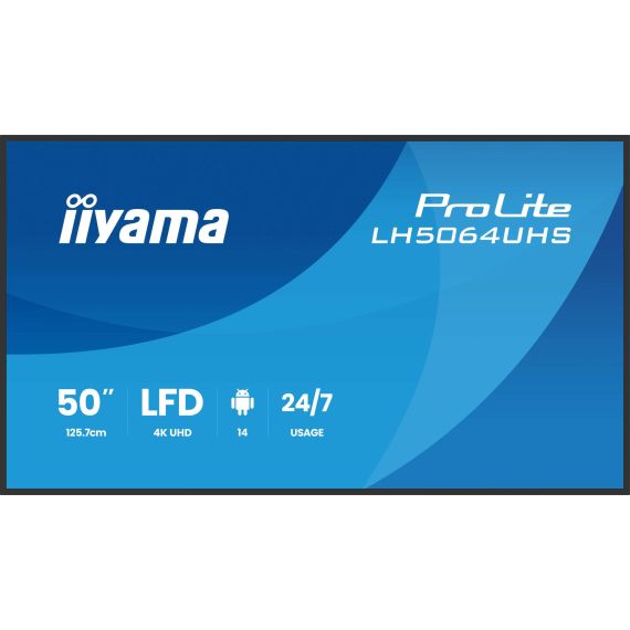 55'' 4K UHD 3840 x 2160 VA, 500 cd/m², 5000 1, 6 | LH5564UHS-B1AG