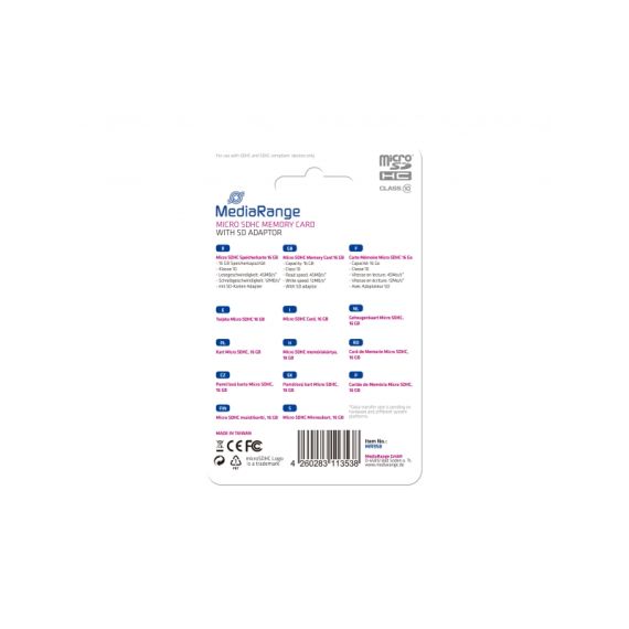 MediaRange / Flash memory card (microSDHC to SD adapter i | MR958