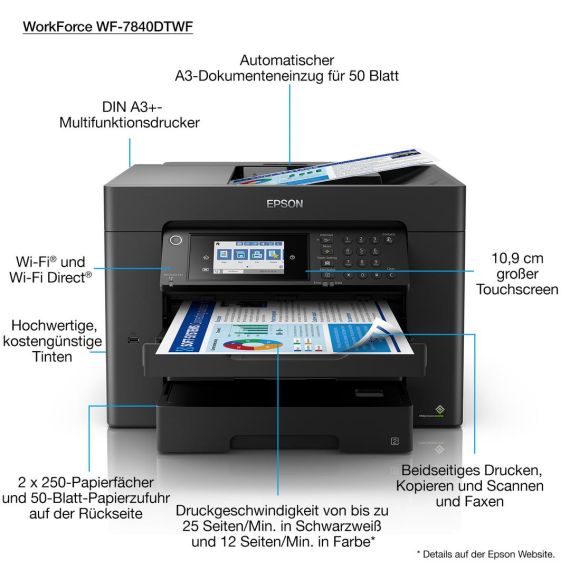 Epson WorkForce WF-7840DTWF / Multifunction printer  | C11CH67402