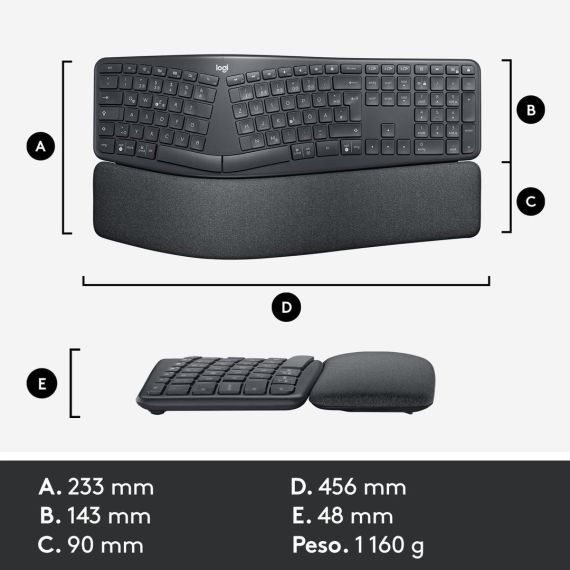 Logitech ERGO K860 / Keyboard / wireless / 2.4 GHz,  | 920-010106