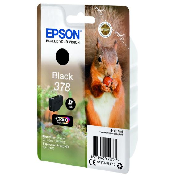 Epson 378 / 5.5 ml / black / original / blister /  | C13T37814010