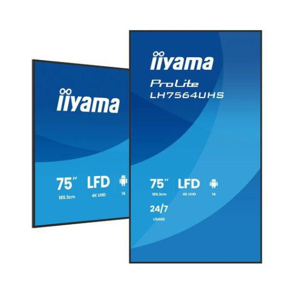 75'' 4K UHD 3840 x 2160 VA, 500 cd/m², 5000 1, 6 | LH7564UHS-B1AG