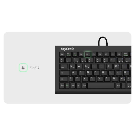 KeySonic ACK-3401U / Keyboard / USB / UK / black | ACK-3401U (UK)