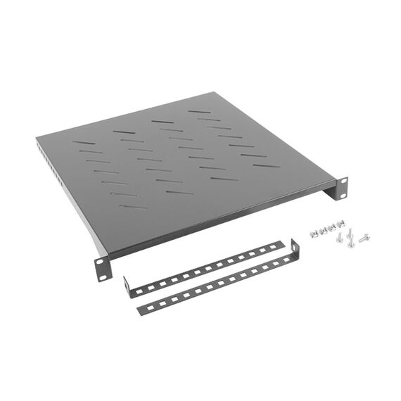 Lanberg AK-1005-B / Rack shelf / Black / 25 kg / 48.3 cm (19") /