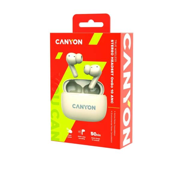Canyon Bluetooth Headset OnGo 10 InEarANCBTTouch CNSTWS10BG