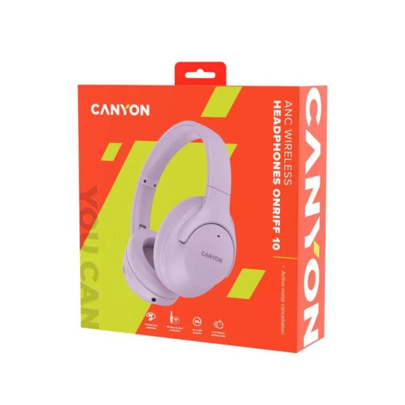 Canyon Bluetooth Headset OnRiff 10 OnEarANCBT5.3 CNSCBTHS10PU