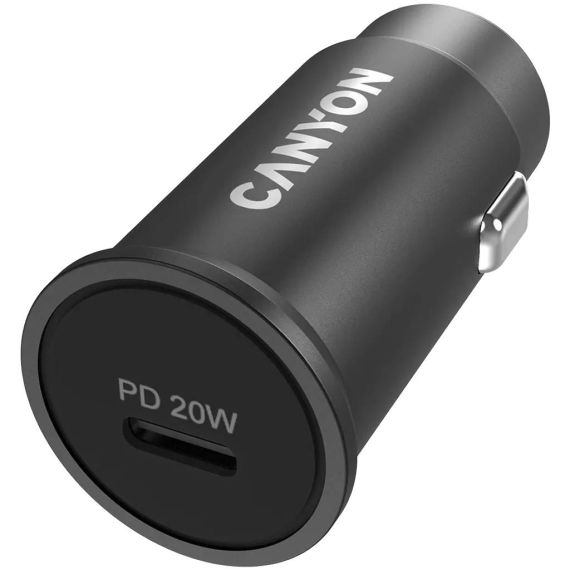 Canyon Car Charger 1Port 1xUSBC 20W PD black CNSCCA20B