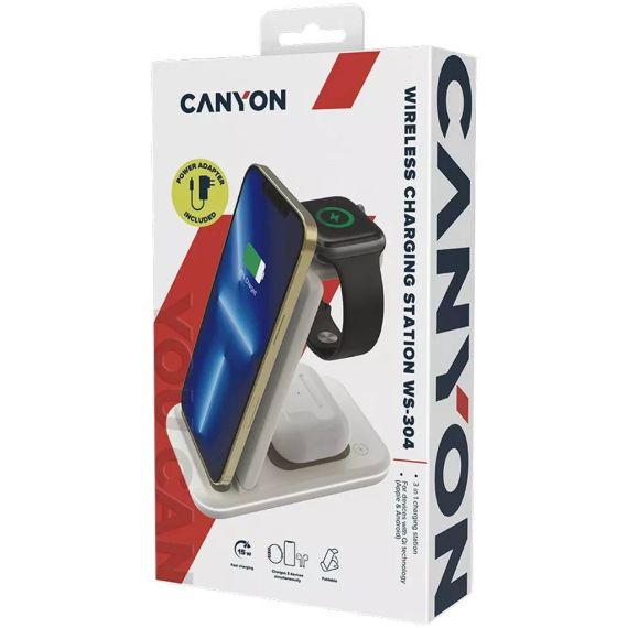 Canyon WS304 Cosmic latte Induction Charger USB CNSWCS304CL