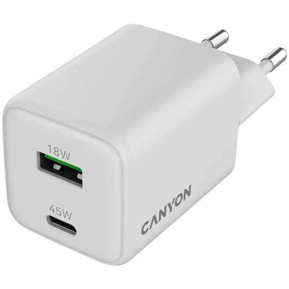 Canyon Wall Charger CU45AC GaN 45W PD 2Port CNSCUW45AC