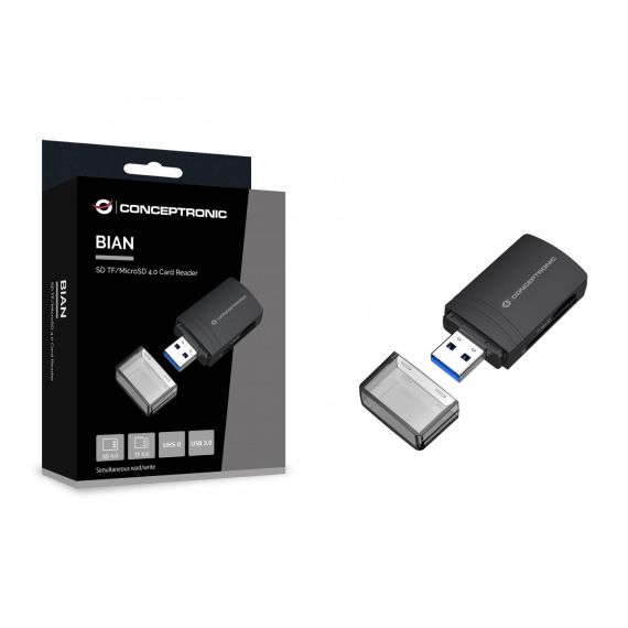 Conceptronic BIAN06B SD TF MicroSD 4.0 Card Reader