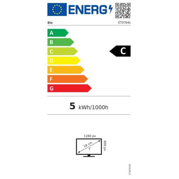 Elo 0764L LED monitor 7 open frame touchscreen 1280 x E970862