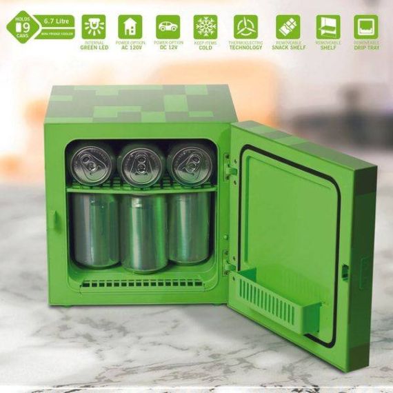 Ukonic Mini Fridge Minecraft Creeper Block 6.7L 17923