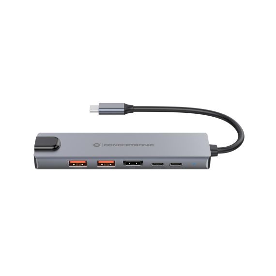 Conceptronic DONN29G 6-in-1 USB 3.2 Gen 2 Docking Station, 4K60Hz