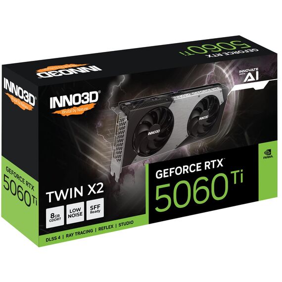 INNO3D GeForce RTX 5060 Ti TWIN X2, GeForce | N506T2-08D7-193075N