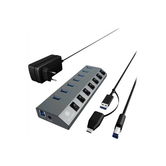 ICY BOX IBHUB1701C3 Hub 7 x SuperSpeed USB 3.0 IBHUB1701C3