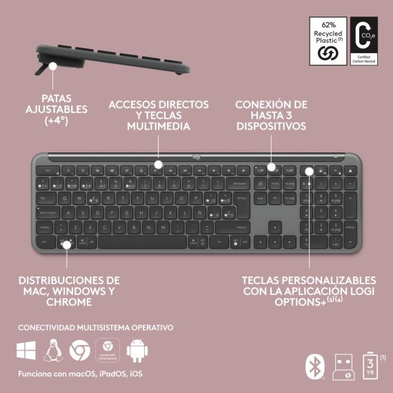 Logitech Signature Slim K950 / Keyboard / 100% / ful | 920-012455