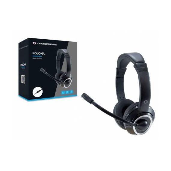 Conceptronic POLONA02B Headset onear wired 3.5 mm POLONA02B