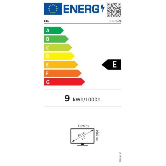 Elo 1302L With Stand LCD monitor 13.3 touchscreen 1920 E683396