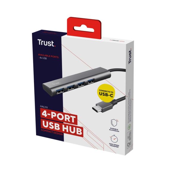 Trust Halyx / Hub / USB-C / 4 x USB 3.2 Gen 1 / desktop | 24948