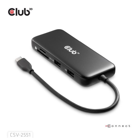 CLUB3D 8-1 Portable Dock USB Type-C® 10Gbps to HDMI™ a | CSV-2551