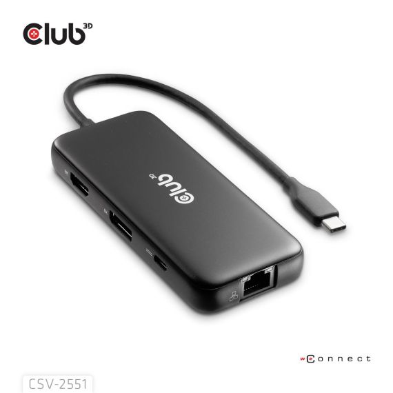 CLUB3D 8-1 Portable Dock USB Type-C® 10Gbps to HDMI™ a | CSV-2551