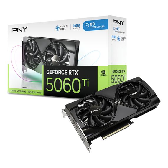 PNY GeForce RTX 5060 Ti OC, GeForce RTX 5060 | VCG5060T16DFXPB1-O