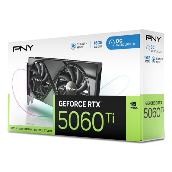 PNY GeForce RTX 5060 Ti OC, GeForce RTX 5060 | VCG5060T16DFXPB1-O