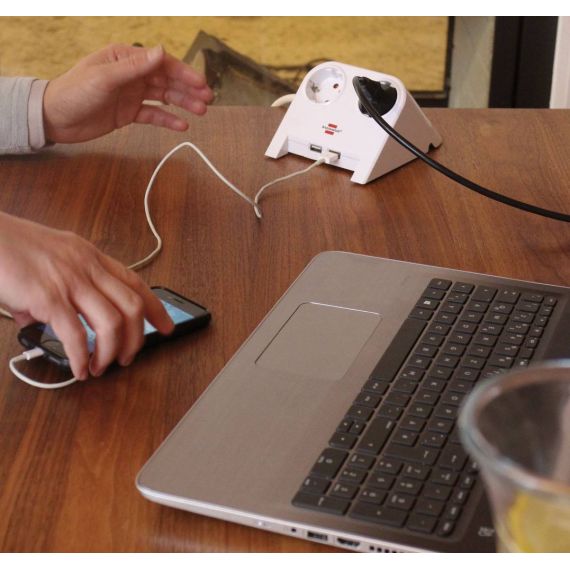 Brennenstuhl Desktop-Power 2-fold Power Strip for the table