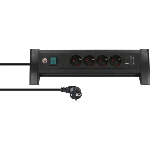 Brennenstuhl Premium Office-Line 4-way Power Strip with USB C PD 30W