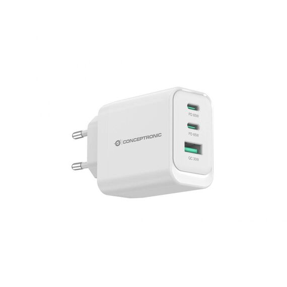 Conceptronic 3-Port 65W GaN USB PD Charger, ALTHEA21W65