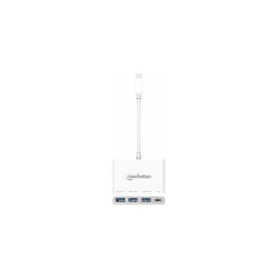 Manhattan Hub 3 USBA and 1 USBC ports, power delivery 168434