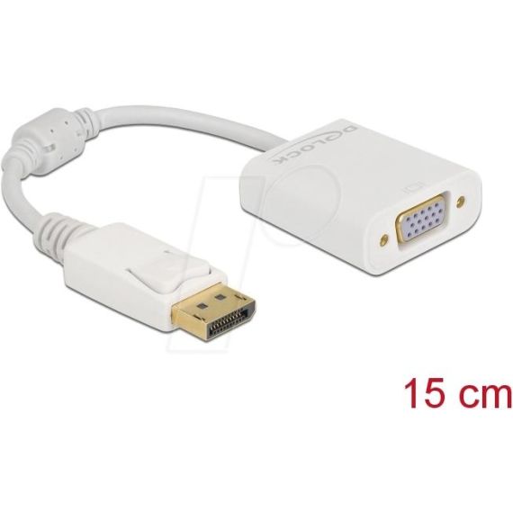 Delock / Adapter / DisplayPort (M) latched to HD-15 (VGA) | 61007
