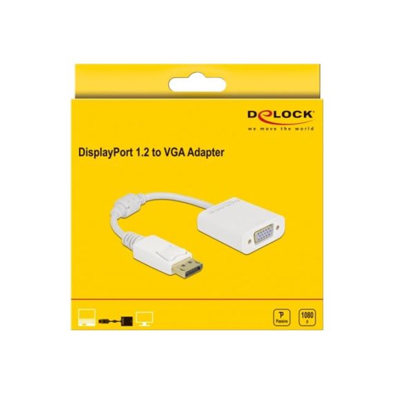 Delock / Adapter / DisplayPort (M) latched to HD-15 (VGA) | 61007