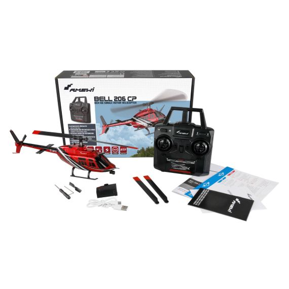 Amewi Bell 206 CP Jet Ranger Helicopter 6-Channel 6G RTF 25342