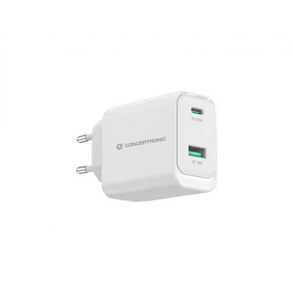 Conceptronic 2-Port 45W GaN USB PD Charger,  ALTHEA20W45