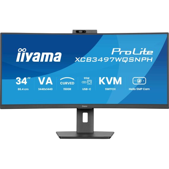 34", 86.7cm, VA, 1500R, 3440 x 1440, 350 cd/m | XCB3497WQSNPH-B1