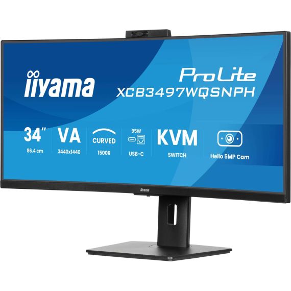 34", 86.7cm, VA, 1500R, 3440 x 1440, 350 cd/m | XCB3497WQSNPH-B1