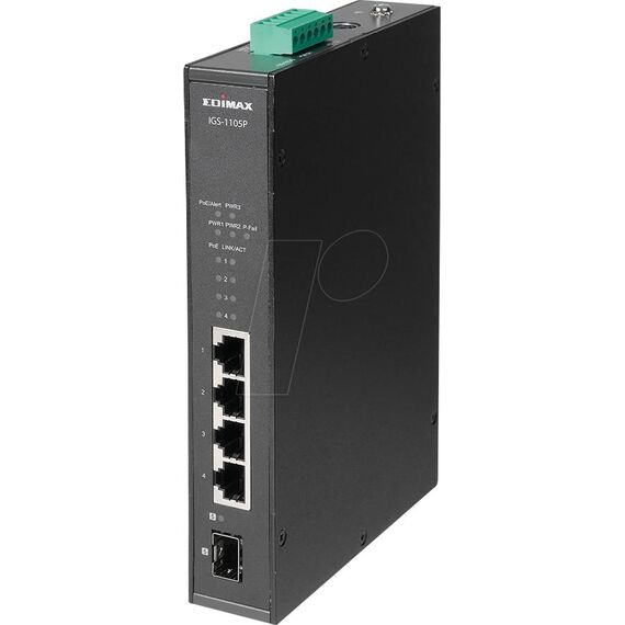 Edimax IGS-1105P / Switch / 4 x 10/100/1000 (PoE+) + 1 x Gigabit