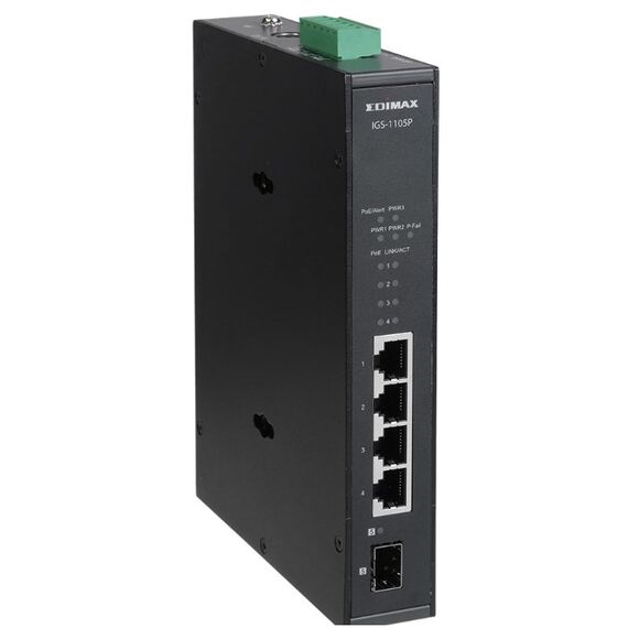 Edimax IGS-1105P / Switch / 4 x 10/100/1000 (PoE+) + 1 x Gigabit