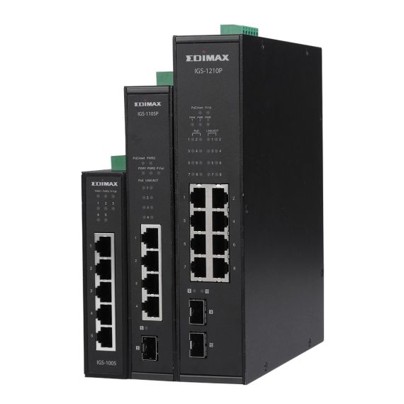 Edimax IGS-1005 / Switch / 5 x 10/100/1000 / DIN rail mountable,