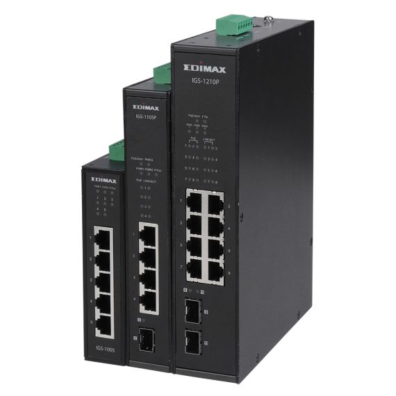 Edimax IGS-1005 / Switch / 5 x 10/100/1000 / DIN rail mountable,