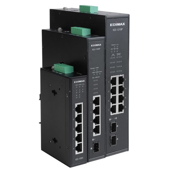 Edimax IGS-1005 / Switch / 5 x 10/100/1000 / DIN rail mountable,