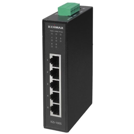 Edimax IGS-1005 / Switch / 5 x 10/100/1000 / DIN rail mountable,